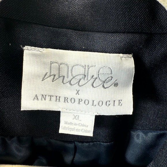 Anthropologie Mare Mare Longline Vest Women's XL Charcoal Gray Lined Notch Lapel - Picture 4 of 9